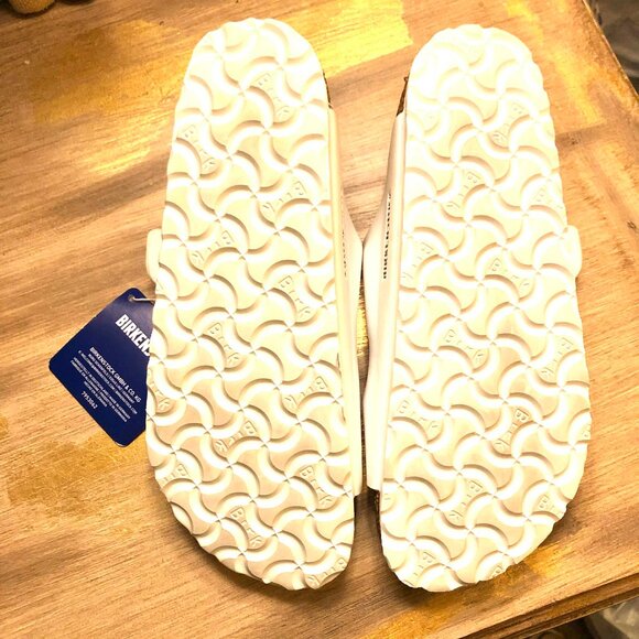 NWT BIRKENSTOCK Arizona Birko-Flor White Two-Strap Sandals 5.5 - Picture 7 of 7